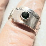 Spoon ring, May birthstone, May birthday, emerald green, vintage spoon rings - Kpughdesigns