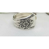 Spoon ring, mountain rose, silverware, silver ring, size 9.5 - Kpughdesigns