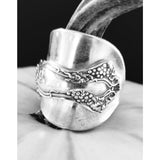 Spoon ring, ring, spoon rings, Grape pattern, rings for women, vintage - Kpughdesigns