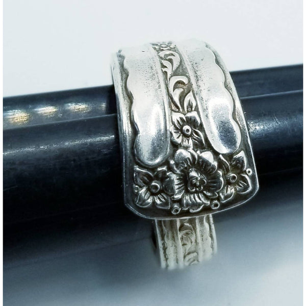 Spoon ring, rings, floral, primrose flowers, thumb ring, forefinger - Kpughdesigns