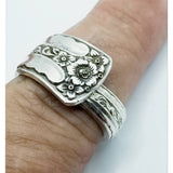 Spoon ring, rings, floral, primrose flowers, thumb ring, forefinger - Kpughdesigns