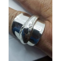 Spoon ring, rings, R Monogram, initial ring, statement ring, demitasse ring - Kpughdesigns
