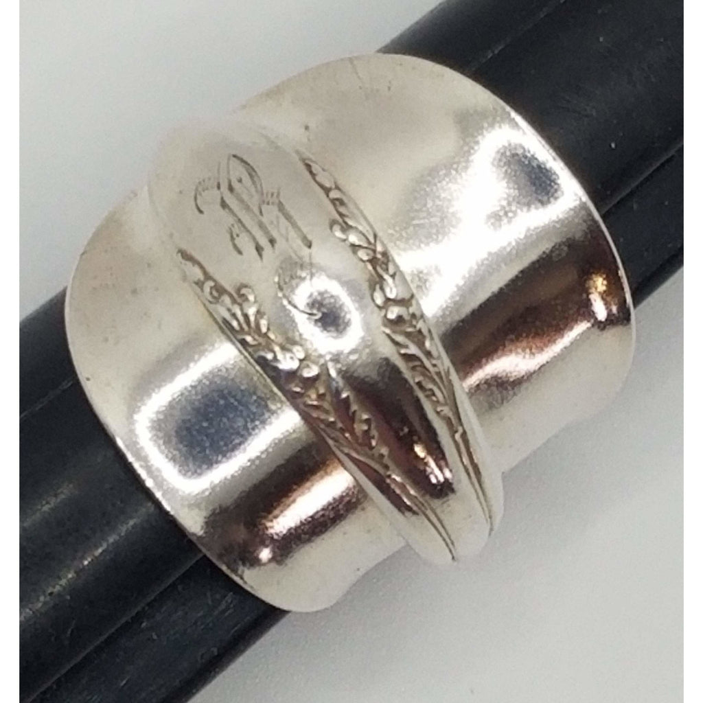 Spoon ring, rings, R Monogram, initial ring, statement ring, demitasse ring - Kpughdesigns