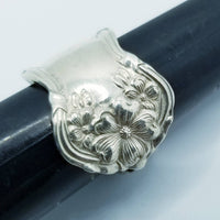 Spoon ring, rings, spoon jewelry,  Orange Blossum, floral ring - Kpughdesigns
