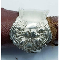 Spoon ring, rings, spoon jewelry,  Orange Blossum, floral ring - Kpughdesigns