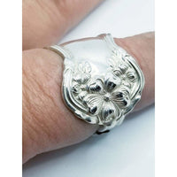 Spoon ring, rings, spoon jewelry,  Orange Blossum, floral ring - Kpughdesigns
