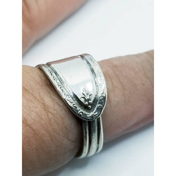 Spoon ring, rings, spoon rings, Fluer de lis, vintage spoons, floral ring, rings for women - Kpughdesigns