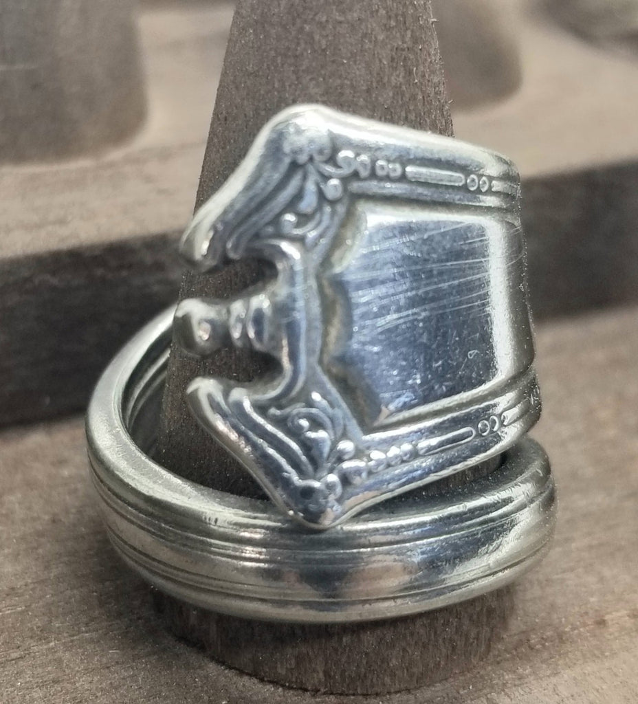 Spoon ring, wrap in mid century style - Kpughdesigns