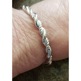 Stack ring, rope pattern, sterling silver, 925, twisted silver, thumb ring - Kpughdesigns