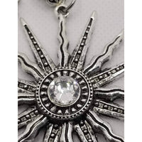 Starburst necklace, star burst, sun, sun burst, sunburst necklace, crystal center stone, statement necklace - Kpughdesigns