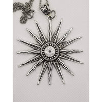 Starburst necklace, star burst, sun, sun burst, sunburst necklace, crystal center stone, statement necklace - Kpughdesigns
