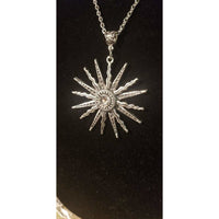 Starburst necklace, star burst, sun, sun burst, sunburst necklace, crystal center stone, statement necklace - Kpughdesigns