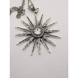 Starburst necklace, star burst, sun, sun burst, sunburst necklace, crystal center stone, statement necklace - Kpughdesigns