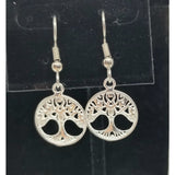 Tree of life earrings, pierced dangle, 925 sterling - Kpughdesigns